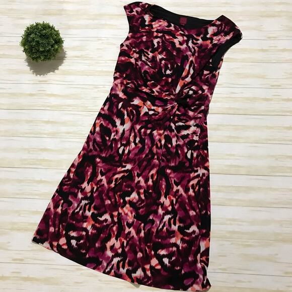 Tiger‎ Eye Cap Sleeve Long Modest Formal Cocktail Dress Women’s Size Medium - Picture 1 of 3
